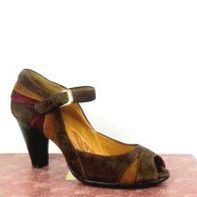 Women’s Sofft Mary Jane Peep Toe Suede Colorblock Retro Block Heel  Size 9