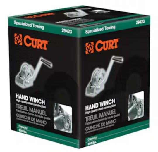 CURT Hand Crank Winch (1,700 lbs, 8" Handle)