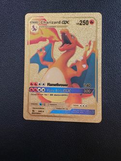 Pokemon Charizard GX Gold Trading Card