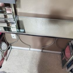 Mirrored Side Table 