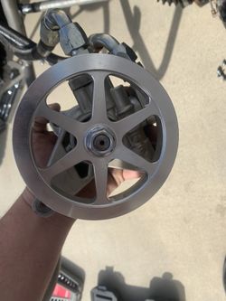 Power steering pump and remote oil filter