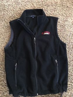 Black fleece vest ~ “CARNIVAL” Logo