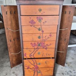 Vintage Jewelry Drawer Chest- REAL WOOD!