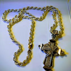 TITANIUM FILLED  QUALITY CHAIN AHD CHARM