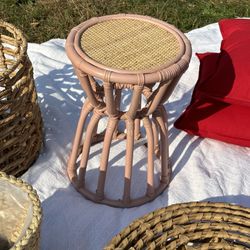 Rattan End Table 