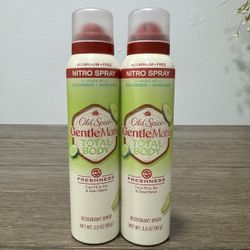 Old Spice Gentle Man’s Total Body Deodorant Spray Set $10 Or $5ea