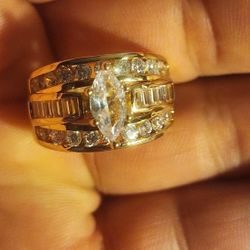 Gorgeous Women's Horse Eye Engagement Promise Ring  Size 9