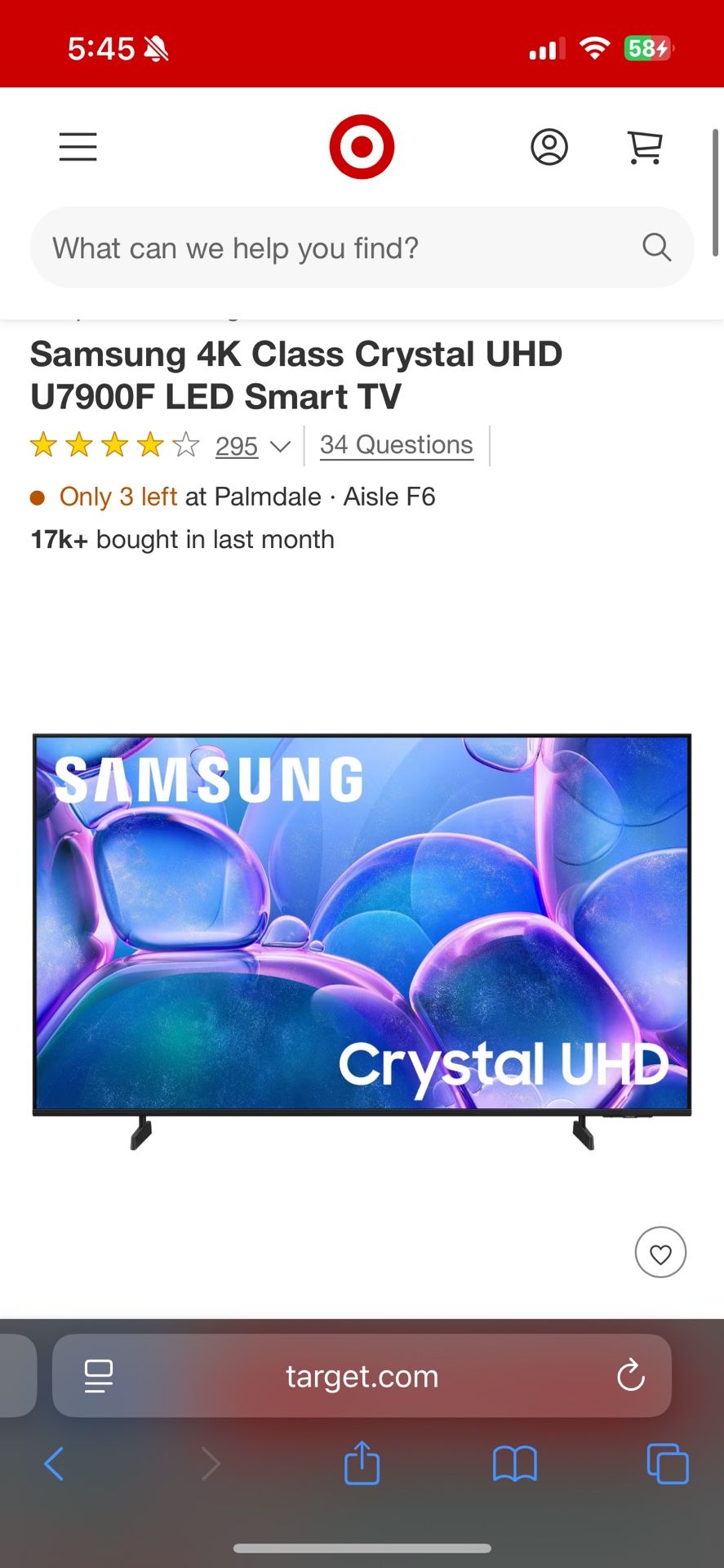 Samsung 55 Inch Smart TV