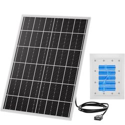 15W 5V Solar Panel for Outdoor Security Camera with 20Ah LiFePO4 Battery - Monocrystalline Solar Panel Kit, MPPT Control Board & USB Output Solar Char