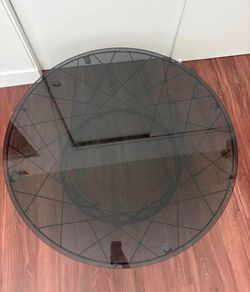 Glass coffee table