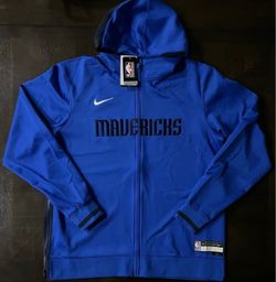 New Men's Dallas Mavericks Nike Authentic Showtime Performance Full-Zip Hoodie