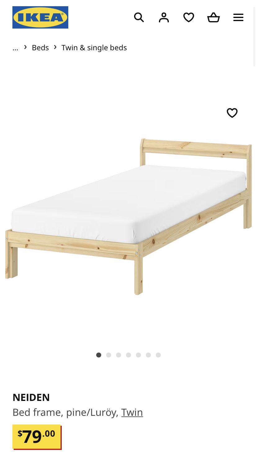 IKEA Twin Bed Frame And Bed Base 