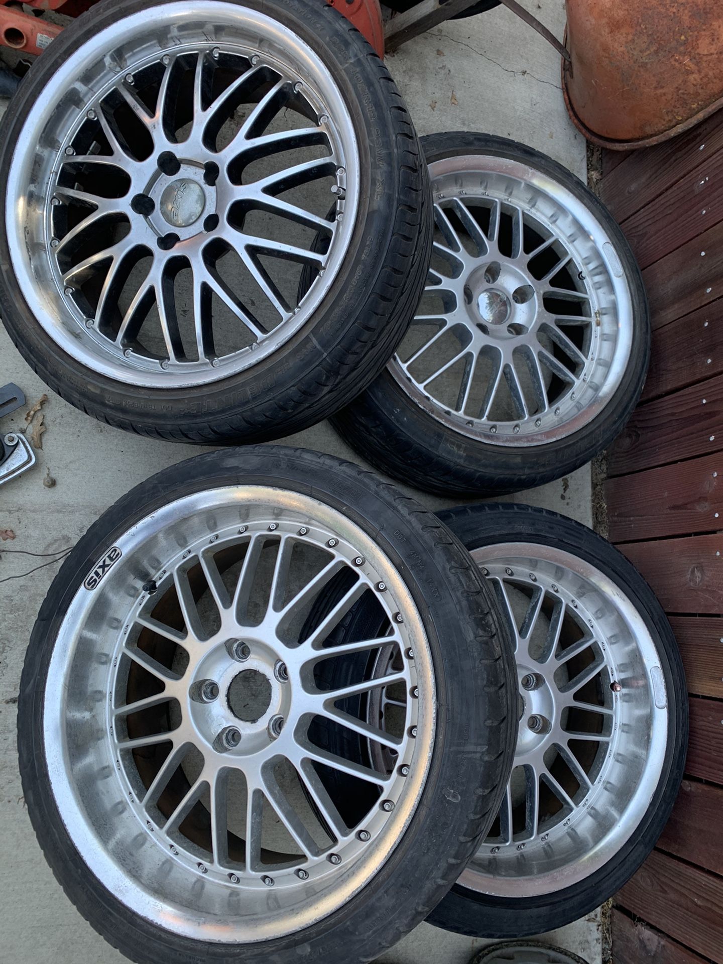 Rims with tires