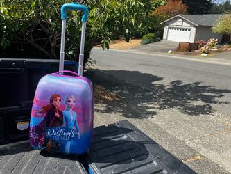 Child Kid Children Disney Frozen Elsa  Carry On Suitcase Suit Case Carry On Luggage in Great Condition