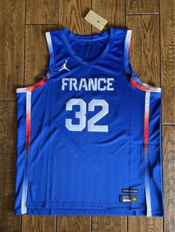 Victor Wembanyama France Basketball Jordan Brand 2024 Summer Olympics Player Limited Basketball Jersey - Royal