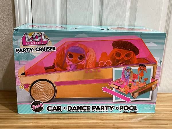 New LOL Surprise Doll 3-in-1 Party Cruiser Car with Pool Dance Floor