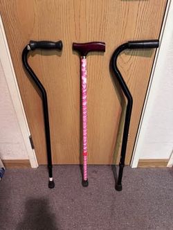 Variety of Walking Canes (3-sold together)