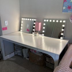 Large White Desk