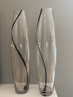 Modern Large Swirl Vases / Set of 2