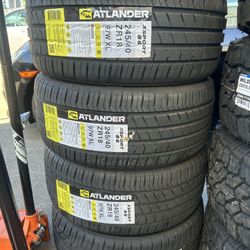 245/40/18 Atlander 4 NEW TIRES INSTALLED AND BALANCED 