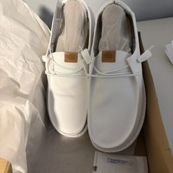 Hey Dude White Canvas Shor