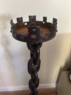 Unique Candle Holder Heavy Iron