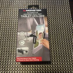 Monster Headrest Back Seat Tablet Holder