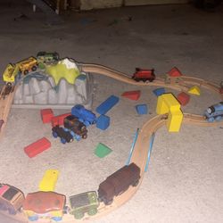 Wooden Train Tracks/ And Trains