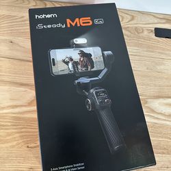 hohem iSteady M6 Kit Gimbal Stabilizer for Smartphone, 3-Axis Phone Gimbal with AI Tracking, Magnetic Fill Light, 18H Long Lasting Battery Stabilizer 