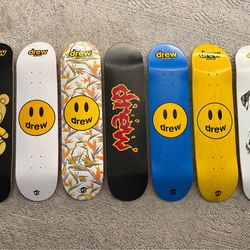 Limited Edition JUSTIN BIEBER Drew House Lot of 7 Skateboards