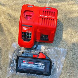 New Milwaukee M18 HIGH OUTPUT 6.0 Battery & Rapid Charger