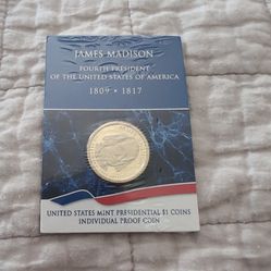 James Madison coin $1 proof