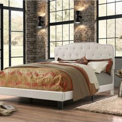QUEEN BED FRAME AVAILABLE VELVET BLUE, GRAY, BEIGE COLOR 