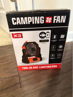 New in box - camping fan & light combo