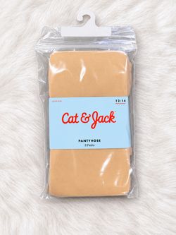Cat & Jack Kids Pantyhose 2 Pairs Size 12-14