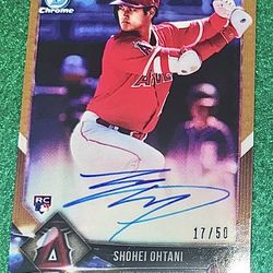2018 Bowman Chrome Shohei Ohtani Gold RC Auto - RP