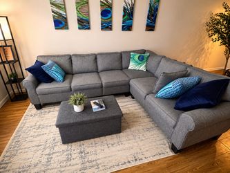 Grey Sectional (Living Room Decor)