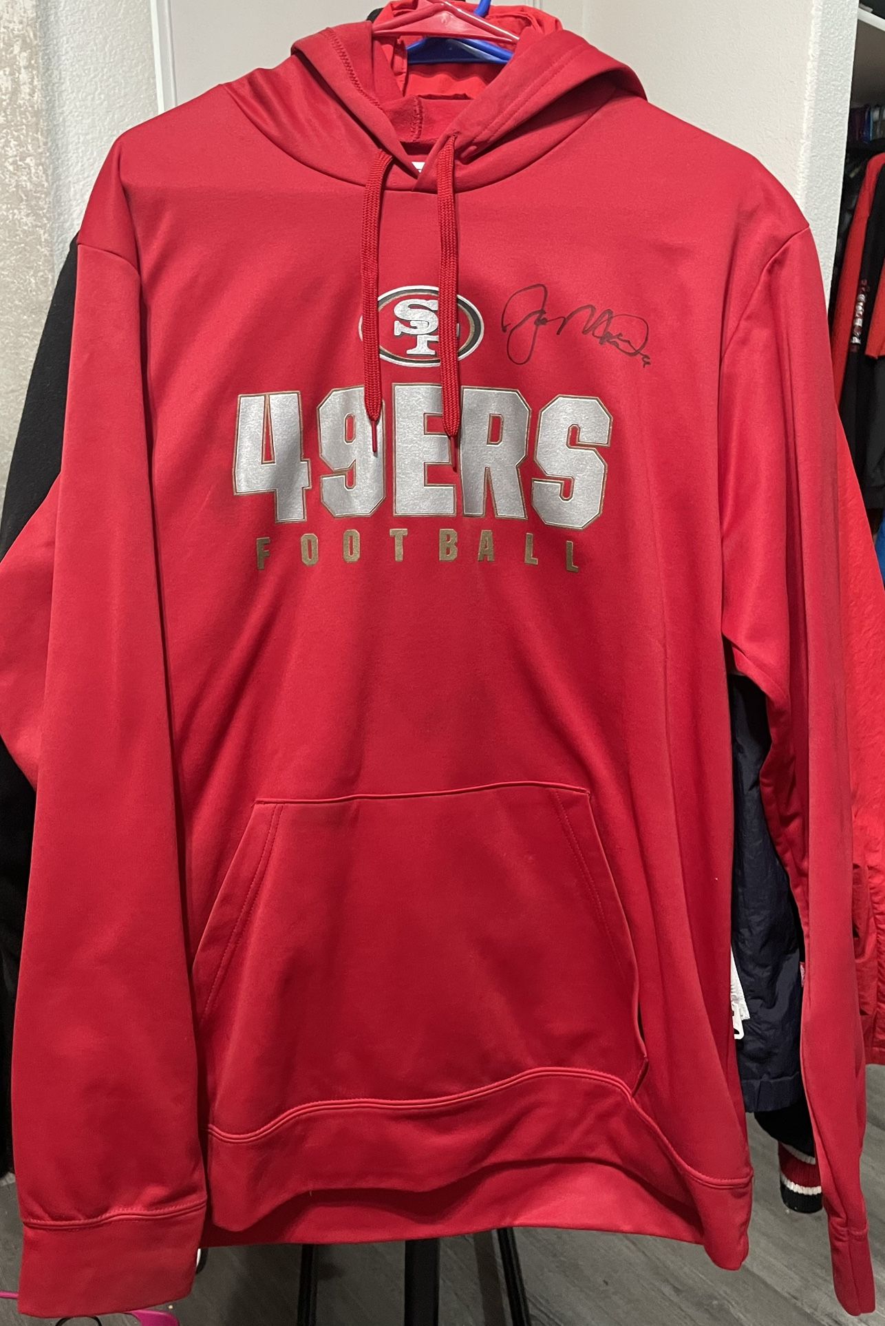 49er Sweater With Joe Montana Autograph