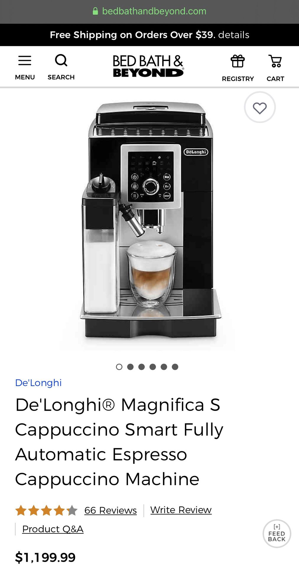 Coffee maker, De’Longhi Magnifica Cappuccino Machine
