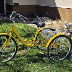 Adult 3-Wheel Tricycle – 7 Speed – 26” Wheels – Great Condition