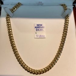 Solid 14k Cuban Link Chain