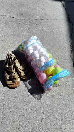 Girls Sandals (size 8) And Easter Eggs FREE FREE FREE