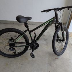 Schwinn Sidewinder Mountain Bike, 26" Wheels, Adults, Black and Green