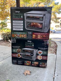 Ninja Double Stack XL Countertop Oven and Air Fryer with SmartFinish & DualZone Technology DCT601: Stainless Steel, Convection Bake, Air Fry