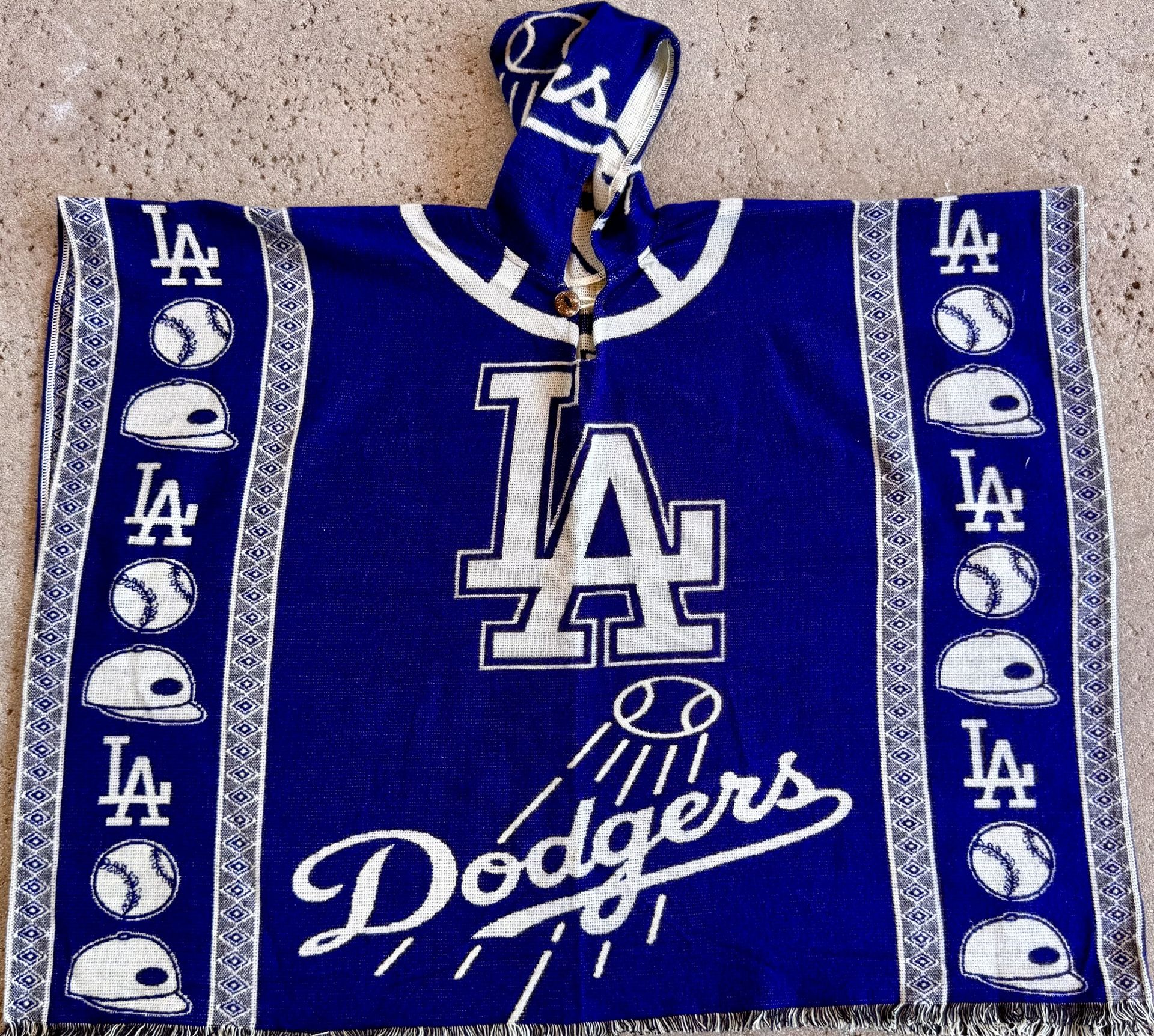 Youth Size Dodgers Alpaca Poncho
