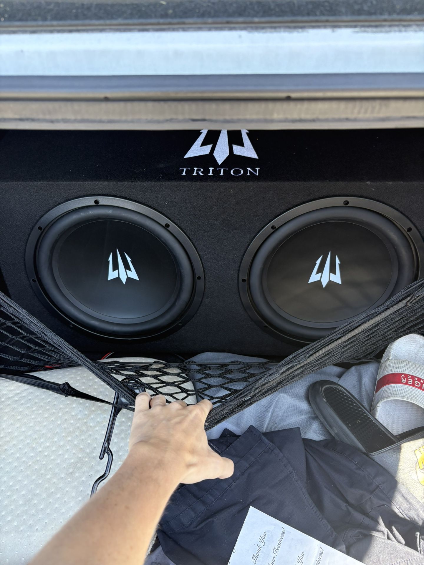 Triton Dual 12”inch Subs With Amp.