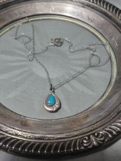 Sterling silver turquoise necklace