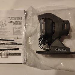 READ! RIDGID R(contact info removed)1 JOBMAX JIG SAW ATTACHMENT HEAD ONLY WITH ANTI-SPLINTER INSERT & FIVE BLADES