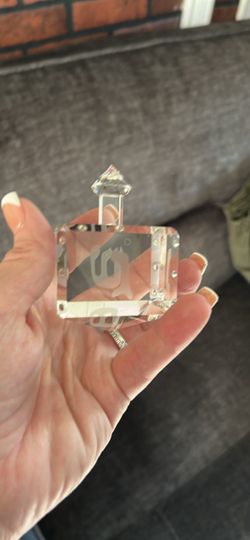 Clear Crystal Glass Dreidel