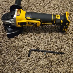 Dewalt Xr 20v.  Grinder  4  1/2  slide switch  (Tool Only)